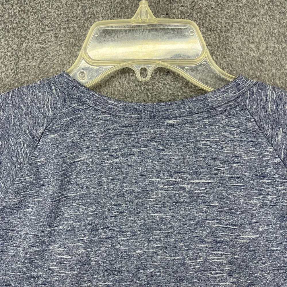 Nike Swim Shirt Mens Large Blue Dri-FIT Long Sleeve UPF 40+ Heathered Rash Guard